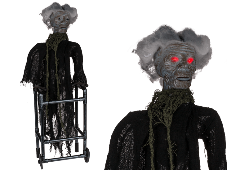 Mummo rollaattorilla efekteillä - Isot somisteet - 30467 - 1