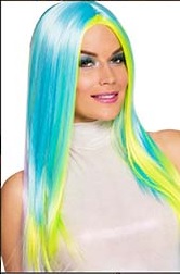 Pitkä neoni peruukki - Pitkät suorat peruukit - 31707 - 1