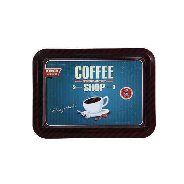 Tarjotin Coffee Shop (Sininen pohja) - Telineet - 20037 - 1