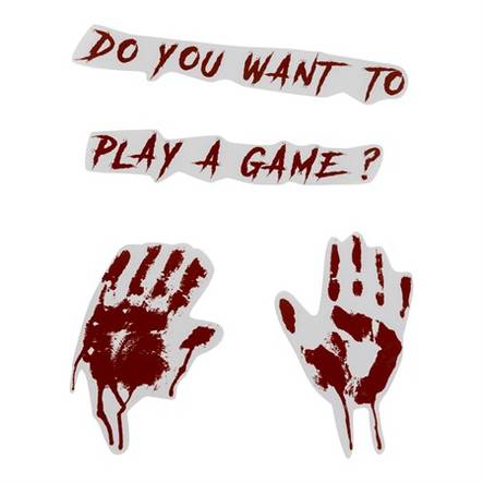 Verinen peilitarra teksti ja kädet - Tarrat, bannerit ja muut - 31498 - 1