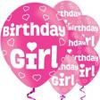 Birthday Girl ilmapallot - Teemapallot - 30358 - 1