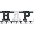 Hopeamusta Happybirthday nauha - Synttärit - 30368 - 1