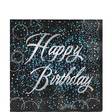 Sinisävyiset Happy birthday Lautasliinat - Synttärit - 30378 - 1