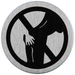 Metalli lätkä -Kieltomerkki peppu - Lätkät - 10758 - 9