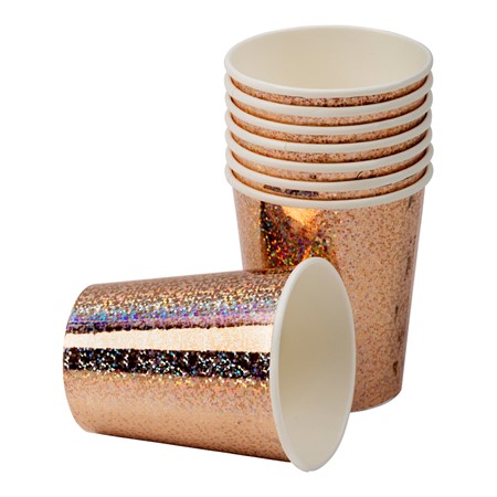 Ruusukulta hologrammi mukit - Pinkki - 31008 - 1