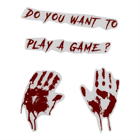 Verinen peilitarra teksti ja kädet - Tarrat, bannerit ja muut - 31498 - 1