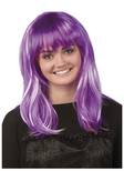 Violetti peruukki raidoilla - Puolipitkät suoratperuukit - 31799 - 1