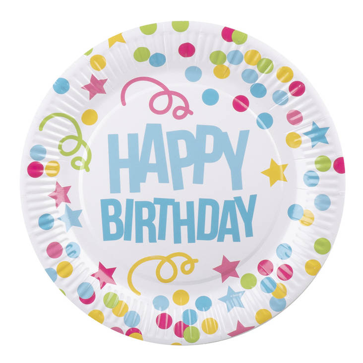 Happy Birthday lautaset - Synttärit - 30159 - 1