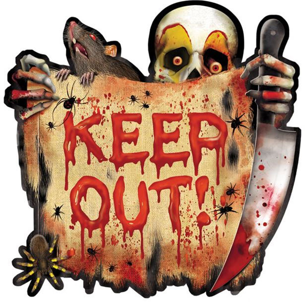 Kaksipuolinen Keep Out kyltti - Tarrat, bannerit ja muut - 21239 - 1