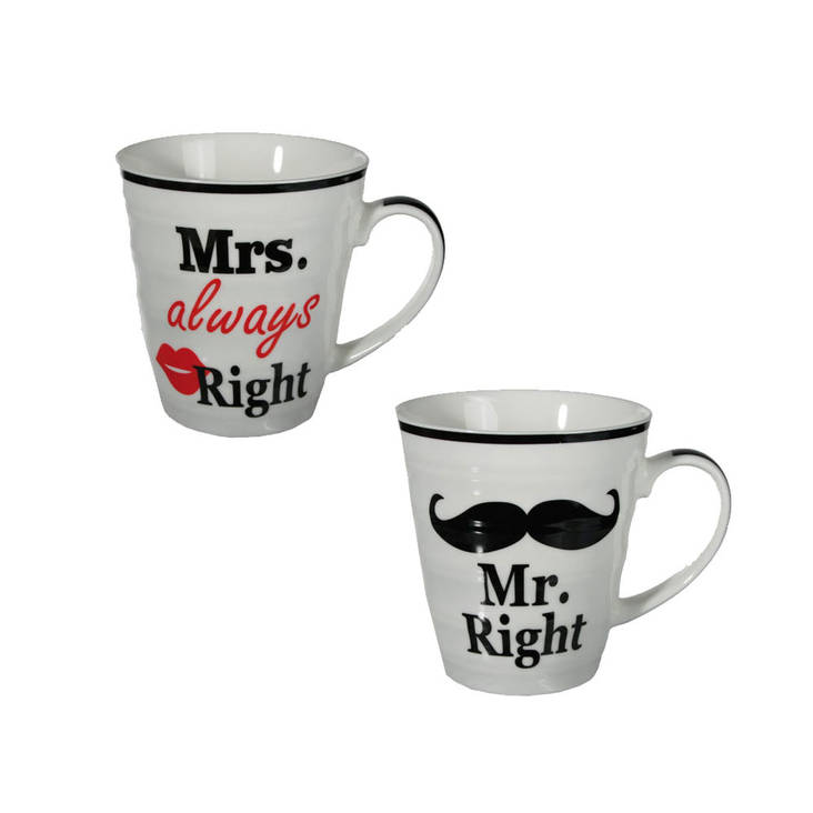 Motit Mr.& Mrs. 2kpl - Kahvikupit - 19039 - 1