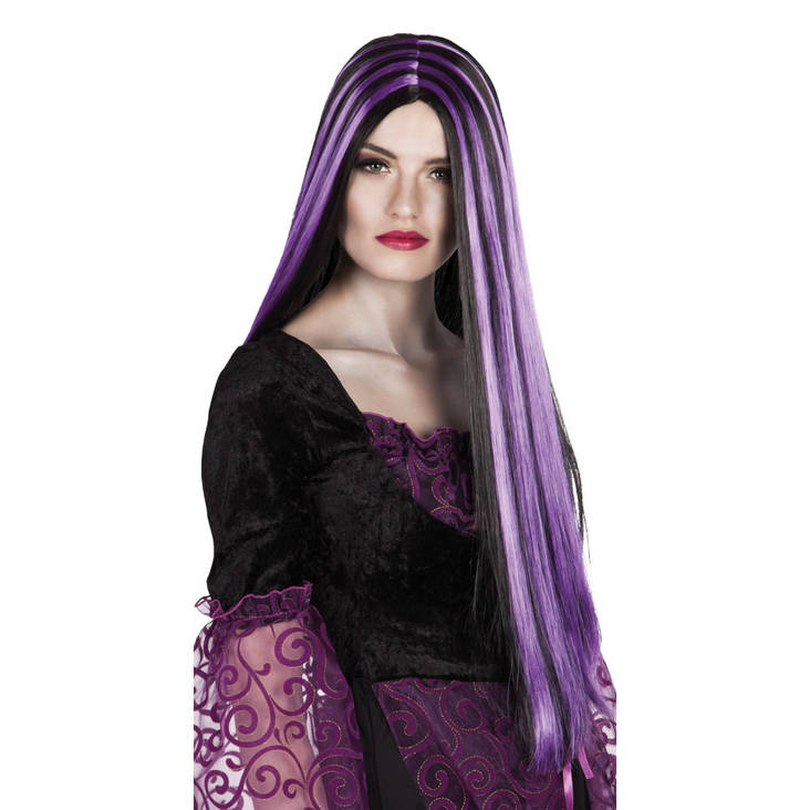 Noita peruukki Violetti-Musta - Noita peruukit - 12249 - 1