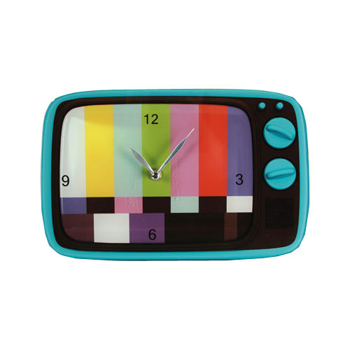 Tv-kello sinisävyinen - Seinäkellot - 15939 - 2