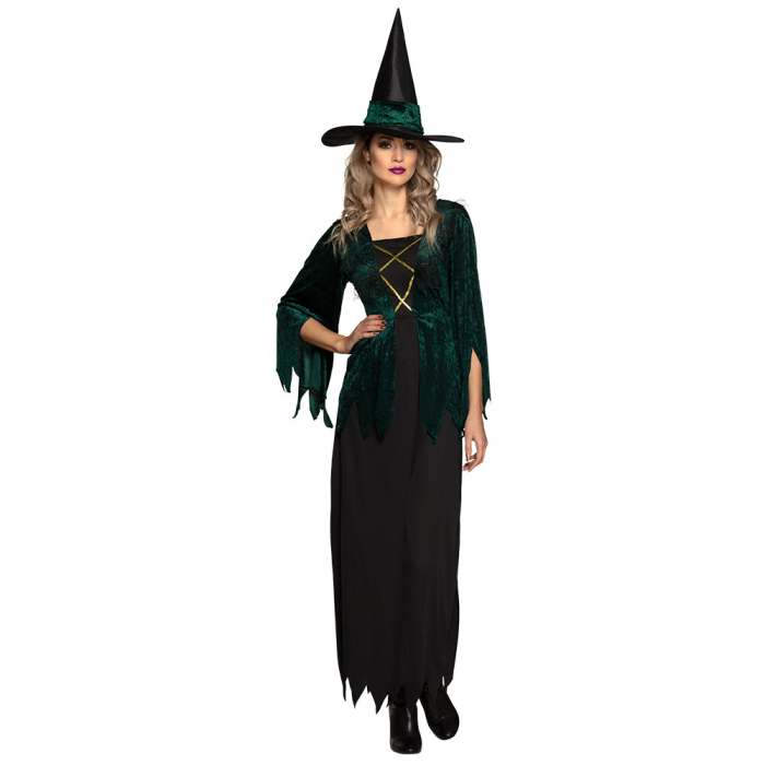 Vihreä noita naamiaisasu - Kauhu ja noidat - 31079 - 1