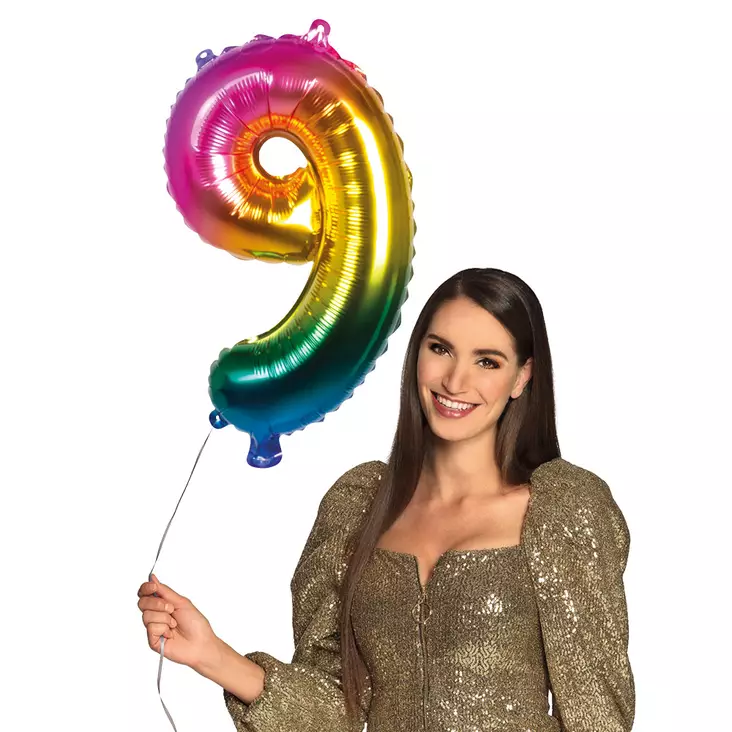 Foliopallo Nro.9 Sateenkaari 66cm - Numerot - 32219 - 1