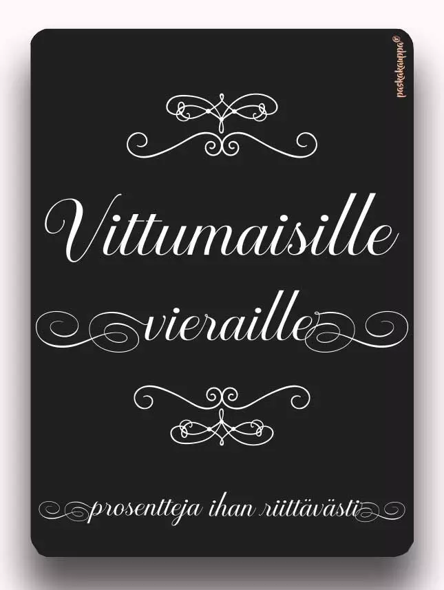Vittumaisille vieraille pulloetiketti - Keittiö - 32379 - 1
